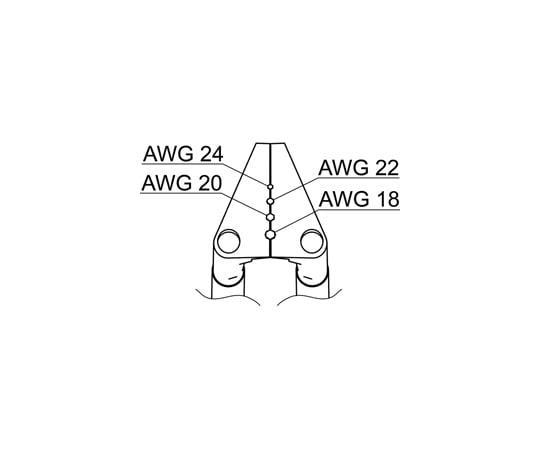 1-2786-22 サーマルワイヤストリッパー用ベント型ブレード18-24AWG G2-1602