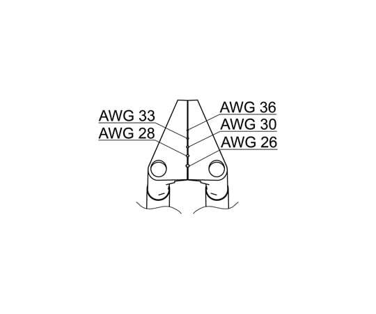 1-2786-23 サーマルワイヤストリッパー用ベント型ブレード26-36AWG G2-1603