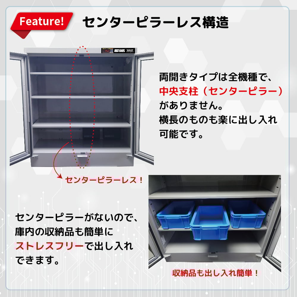 1-2918-63 デシケーター ドライキャビ 中湿度用（25％RH） DXタイプ