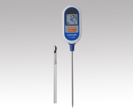 1-3257-01-20 ペン型K熱電対防水温度計 校正証明書付き CT-500WP