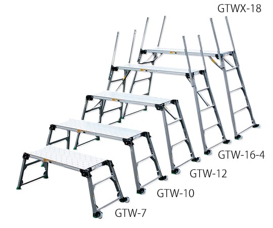 1-3325-05-60足場台アルミニウム製脚部伸縮タイプレンタル5日 GTWX-18