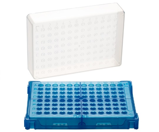 PCRラック　青　本体×20個入　T328-96B