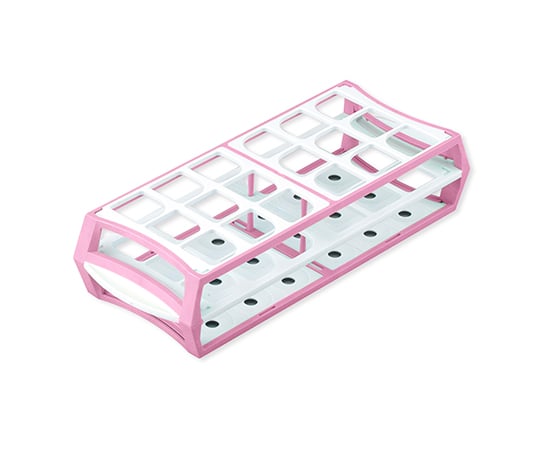 アズワン1-4311-04マルチラック５０ｍＬ×１８本ピンクＳ６００－３０Ｌ【1箱(10個入)】(as1-1-4311-04)