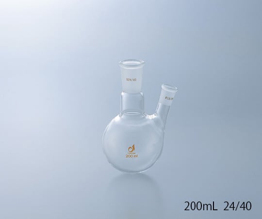 1-4329-01 共通摺合二つ口フラスコ 200mL 0078-03-10