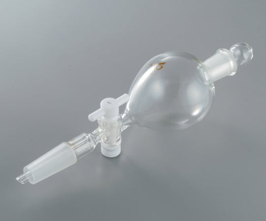 1-4344-03 共通摺合丸型分液ロート テフロン（R）コック付き 500mL 0506-05-10