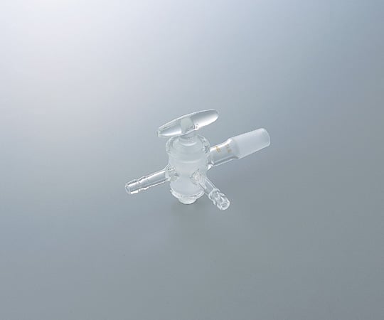 クライミング1-4350-02共通摺合付三方コックⅡ型ガラスコックTS19/38【1個】(as1-1-4350-02)