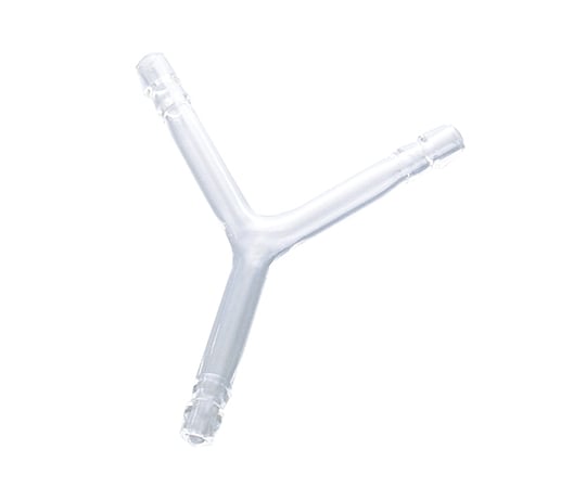 1-4352-01ガラスジョイントY字管(ゴム止め付き)0430-01-20【1個】(as1-1-4352-01)