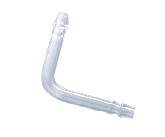 1-4352-05ガラスジョイントL字管(ゴム止め付き)0432-01-10【1個】(as1-1-4352-05)