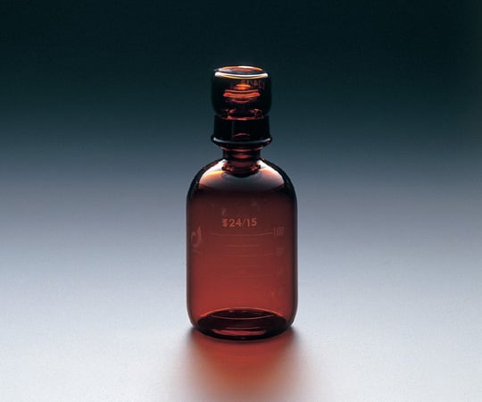 1-4376-03 保存容器 茶色透明摺 200mL 0711-06-11