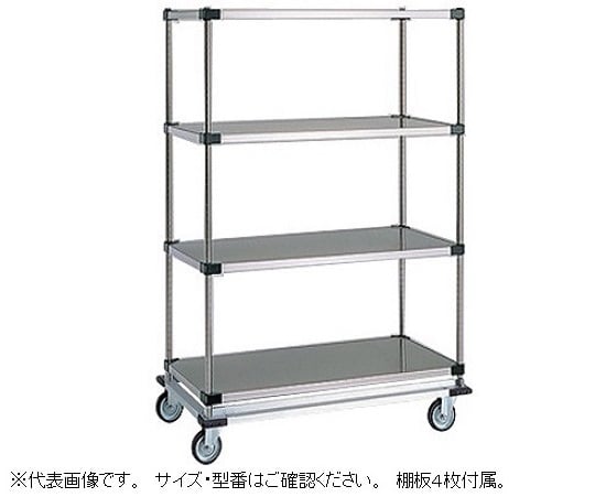 【組立】エレクター1-4580-02ソリッドエレクターシェルフドーリー付９４３×５００×２０２８ｍｍ【1台】(as1-1-4580-02)