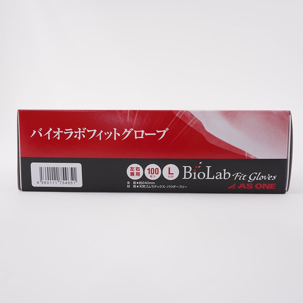 1-4625-01 バイオラボフィットグローブ（パウダーフリー） L 100枚入 【AXEL】 アズワン