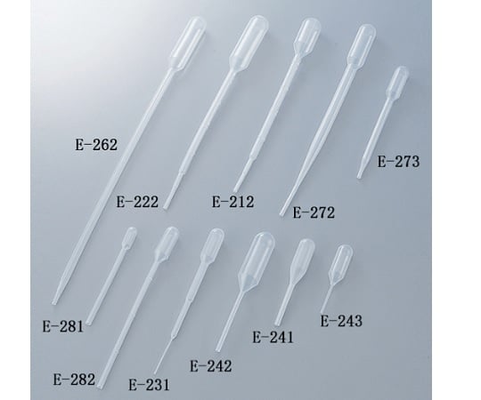 ピペット　計量線・目盛付き　1mL　150mm　1000本入　E-222