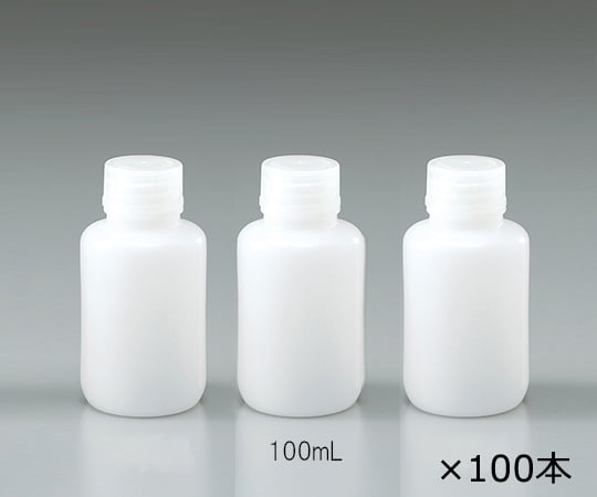 細口瓶 HDPE製 100mL 100本（ケース販売）