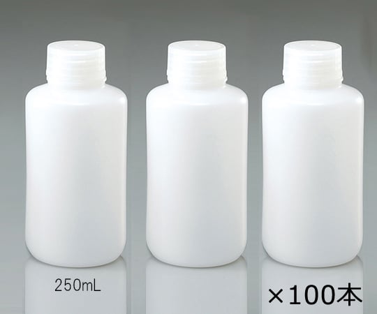 細口瓶 HDPE製 250mL 100本（ケース販売）