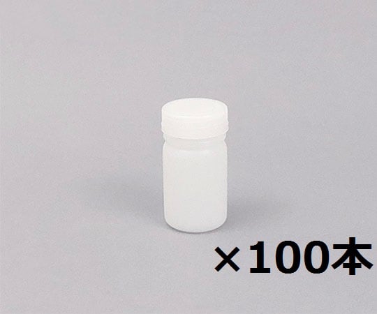 アズワン1-4658-62広口瓶中フタ付50mL（ケース販売）100本入【1箱(100本入)】(as1-1-4658-62)