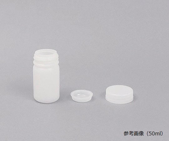 1-4658-63 広口瓶中フタ付 100mL（ケース販売） 100本入