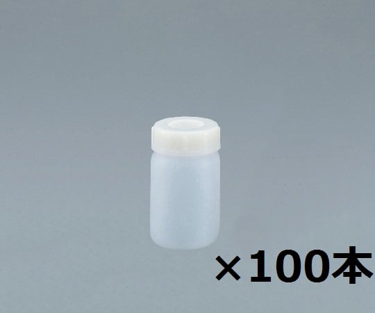 アズワン1-4658-63広口瓶中フタ付100mL（ケース販売）100本入【1箱(100本入)】(as1-1-4658-63)