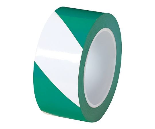 1-4763-28　ラインテープ　緑/白　50mm×33m　1巻