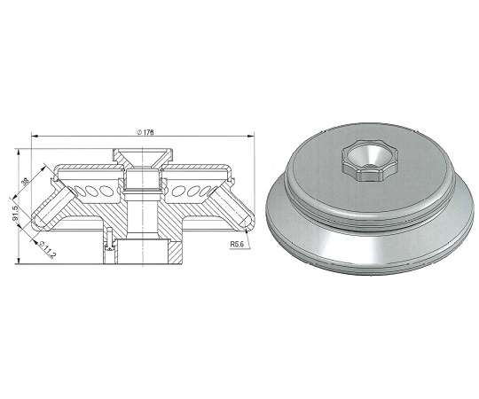 1-478-46 高速遠心分離機 アングルローター 1.5/2mL×24本 No.6 【AXEL