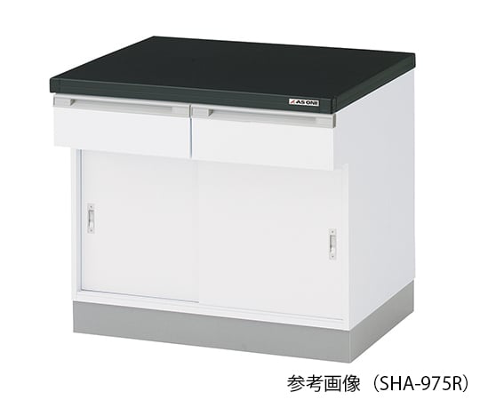 1-4898-21 サイド実験台 (木製タイプ・引戸タイプ) 900×750×800 mm SHA-975R