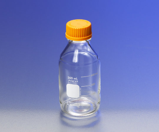 1-4994-07 メディウム瓶（PYREX(R)オレンジキャップ付き） 透明 2000mL 1395-2L
