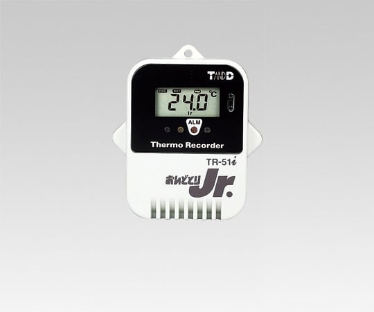 1-5020-31-20 温度記録計（おんどとりJr.）センサー内蔵 -40～80℃ 校正証明書付 TR-51i