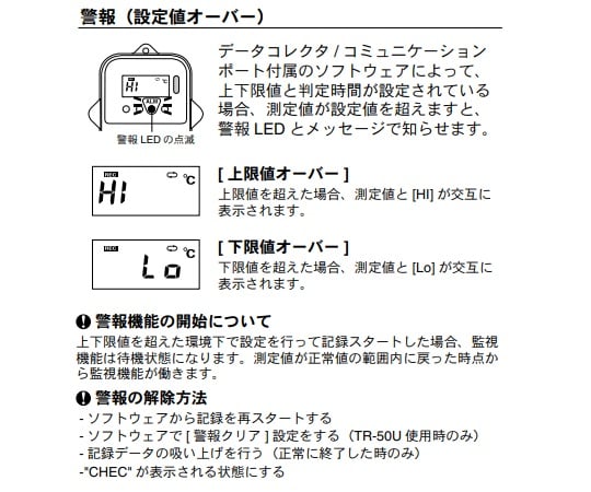 1-5020-31-24 温度記録計（おんどとりJr.） センサー内蔵 -40