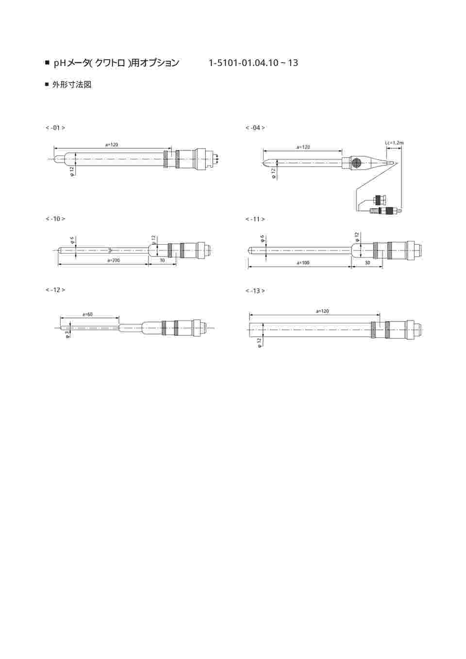 1-5101-01 pHメータ（Seven）用pH電極 InLab Routine Pro 51343054