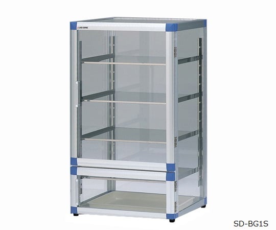 【送料定額】アズワン1-5207-02スタンダードデシケーターＢＧ574×517×1020mmステンレス棚ゴム足付き【1台】(as1-1-5207-02)