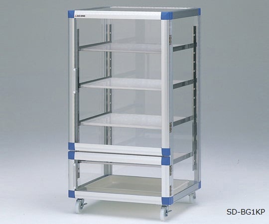 【送料定額】アズワン1-5207-03スタンダードデシケーターＢＧ574×517×1085mm強化プラスチック棚キャスター付き【1台】(as1-1-5207-03)