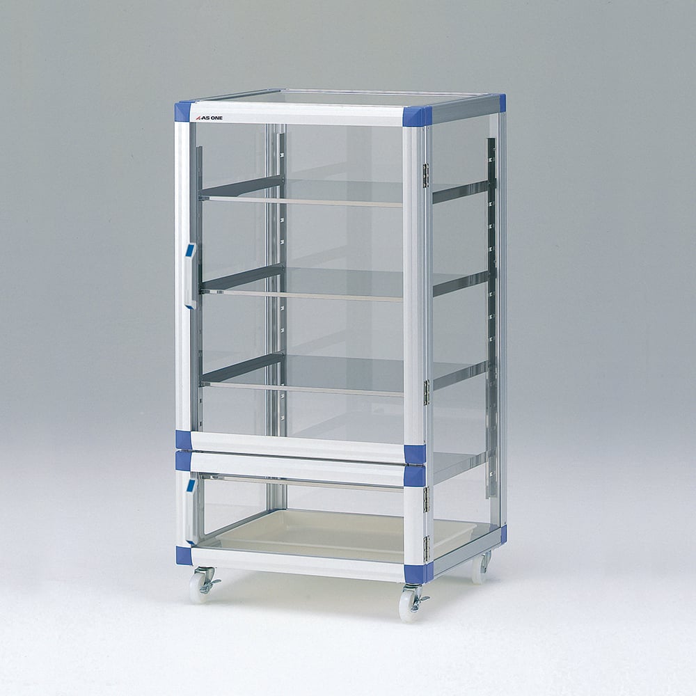 【送料定額】アズワン1-5207-04スタンダードデシケーターＢＧ574×517×1085mmステンレス棚キャスター付き【1台】(as1-1-5207-04)