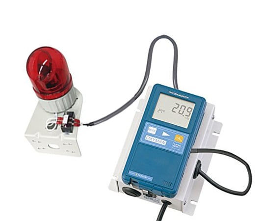 1-5391-12 酸欠警報ユニット センサー内蔵型 回転灯ケーブル付け（10m） OM-25MF01-PRB10