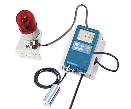 1-5391-14 酸欠警報ユニット センサー分離型 回転灯ケーブル付け（10m） OM-25MF10-PRB10