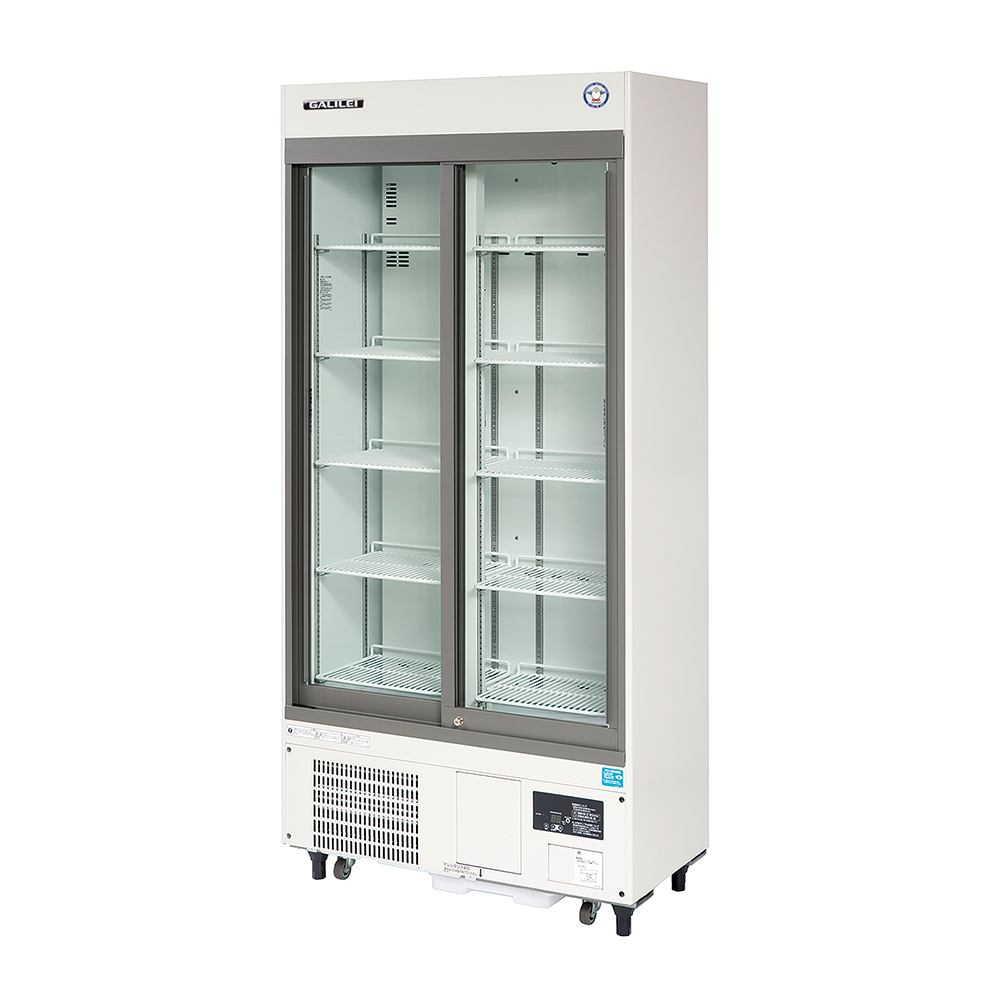 1-5460-34-60 薬用冷蔵ショーケース 900×450（500）×1917mm レンタル5