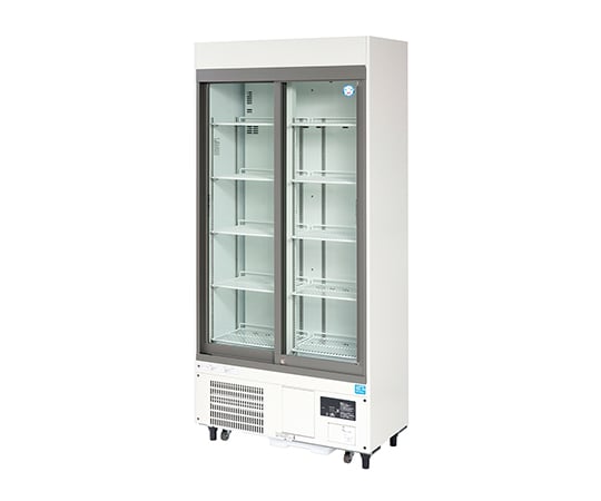 1-5460-54-26 薬用冷蔵ショーケース 341L 麻薬金庫大付 出荷前検査書付