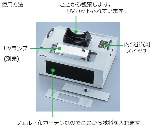 1-5479-22 UVランプビューイングキャビネット