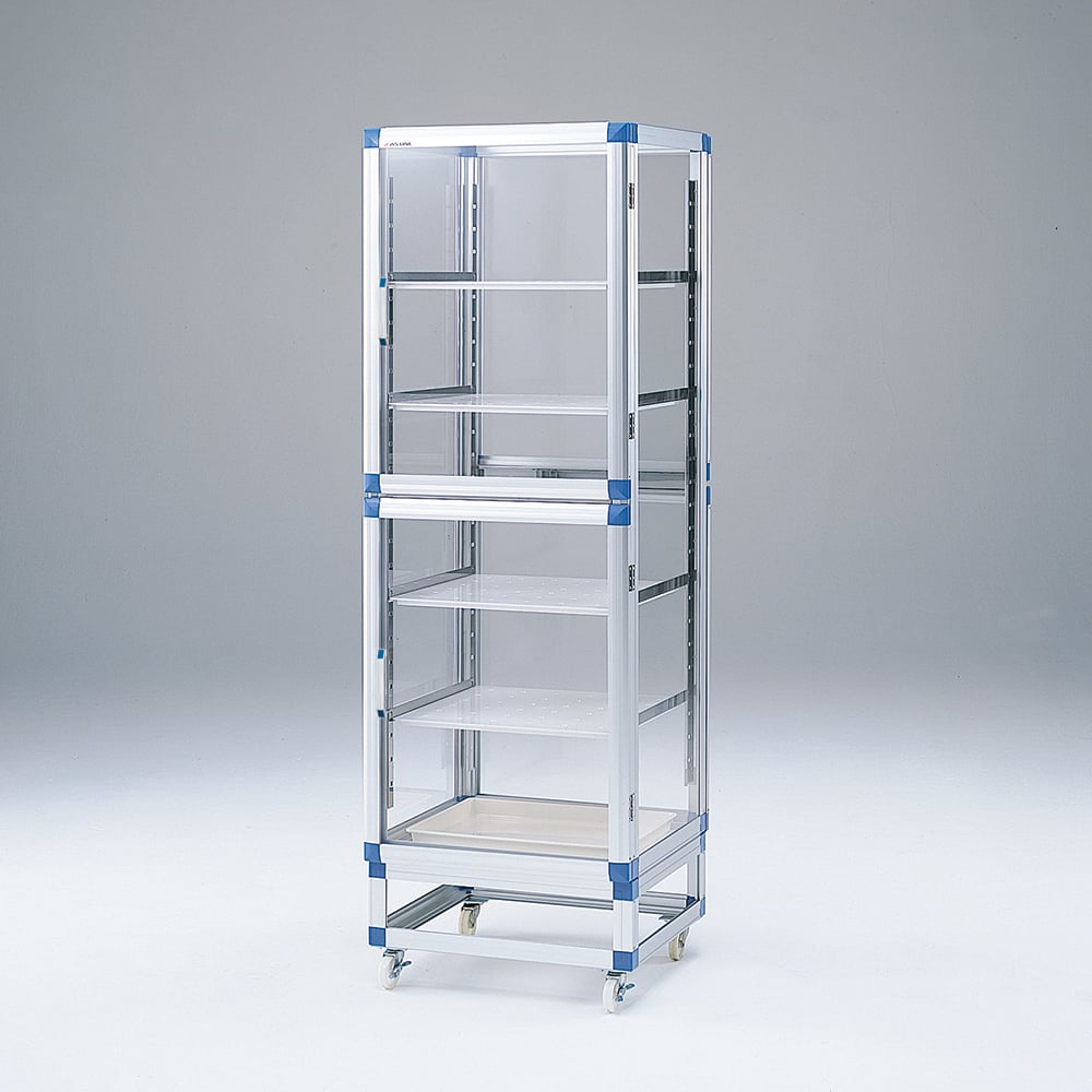 【送料定額】アズワン1-5819-11スタンダードデシケーター両面タイプ強化プラスチック棚574×546×1765mm【1台】(as1-1-5819-11)