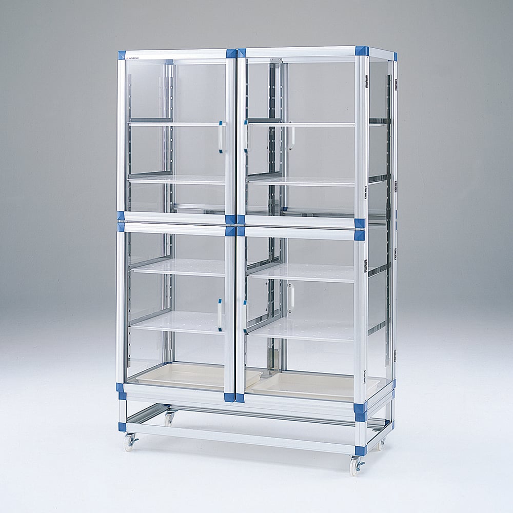 【送料定額】アズワン1-5819-22スタンダードデシケーター両面タイプ強化プラスチック棚1152×546×1765mm【1台】(as1-1-5819-22)