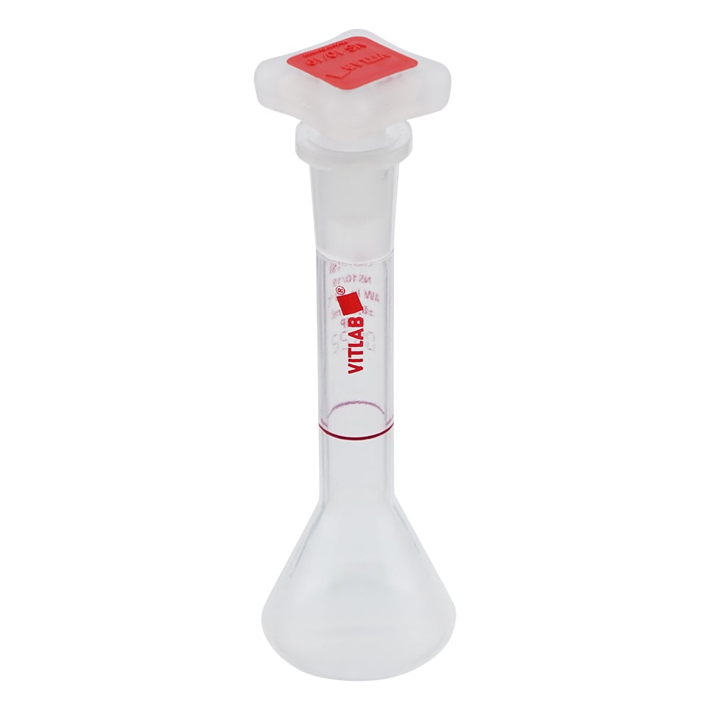 EMユーロPMPメスフラスコ（PP栓付） クラスA 10mL 中国語版校正証明書付