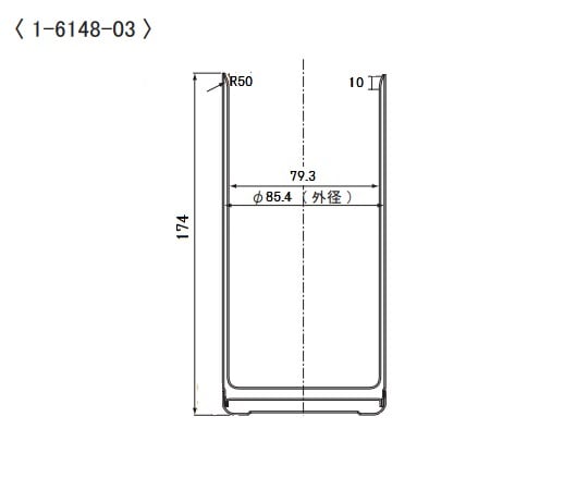 1-6148-03 真空断熱容器 800mL BTC-801