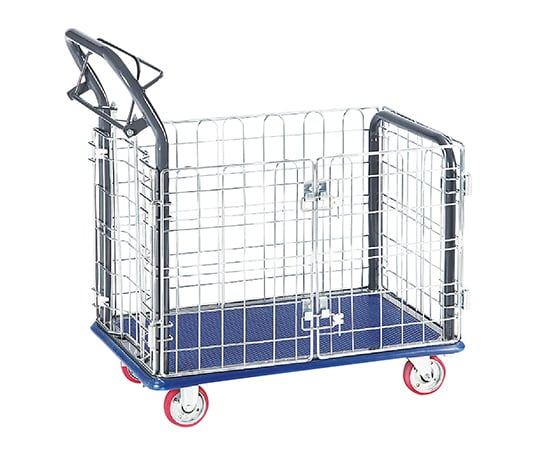 エヌケーキャリーキャスター1-6290-03観音扉型金網台車ＮＫ１０７Ｋ－ＨＢ【1台】(as1-1-6290-03)