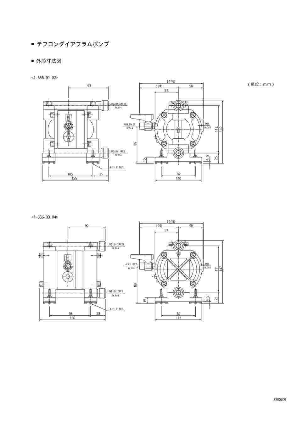 ヤマダコーポレーション ダイアフラムポンプ NDP-15FPH-