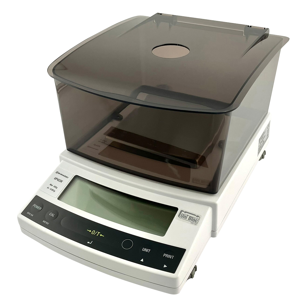 上皿天びん UP-X・校正分銅内蔵タイプ 420g 最小表示：0.001g 校正証明書付