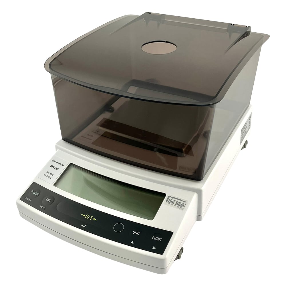 上皿天びん UP-X・校正分銅内蔵タイプ 420g 最小表示：0.001g 英語版校正証明書付