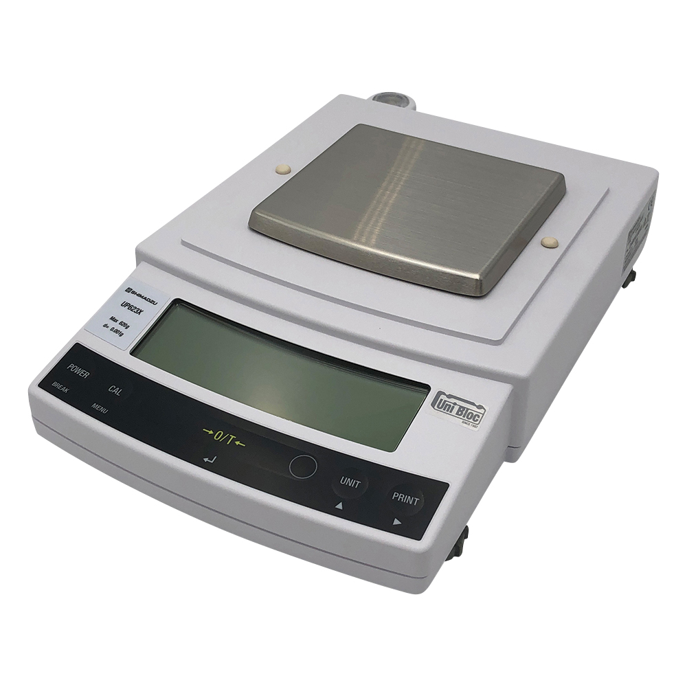 上皿天びん UP-X・校正分銅内蔵タイプ 620g 最小表示：0.001g 校正証明書付
