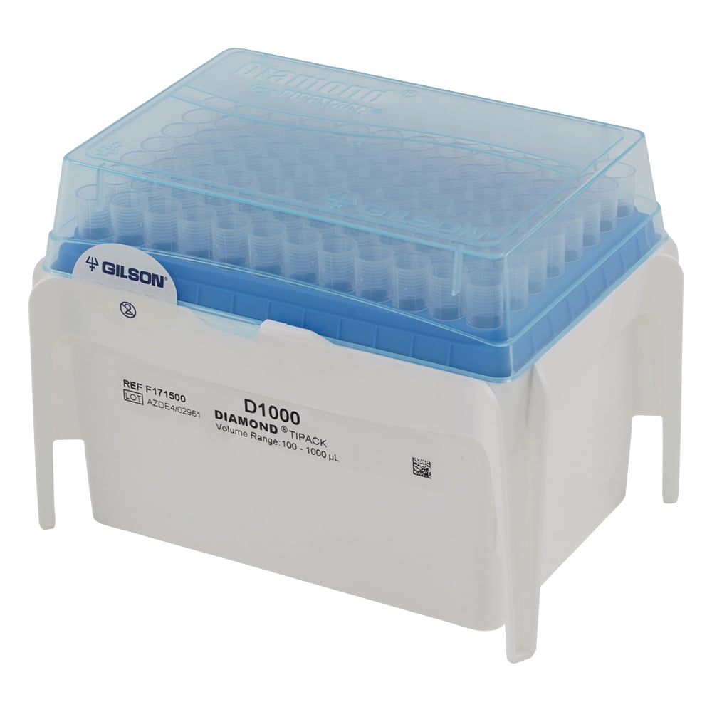 ダイアモンドチップ　D-1000　TiPack　未滅菌　100～1000μL　96本×10箱入