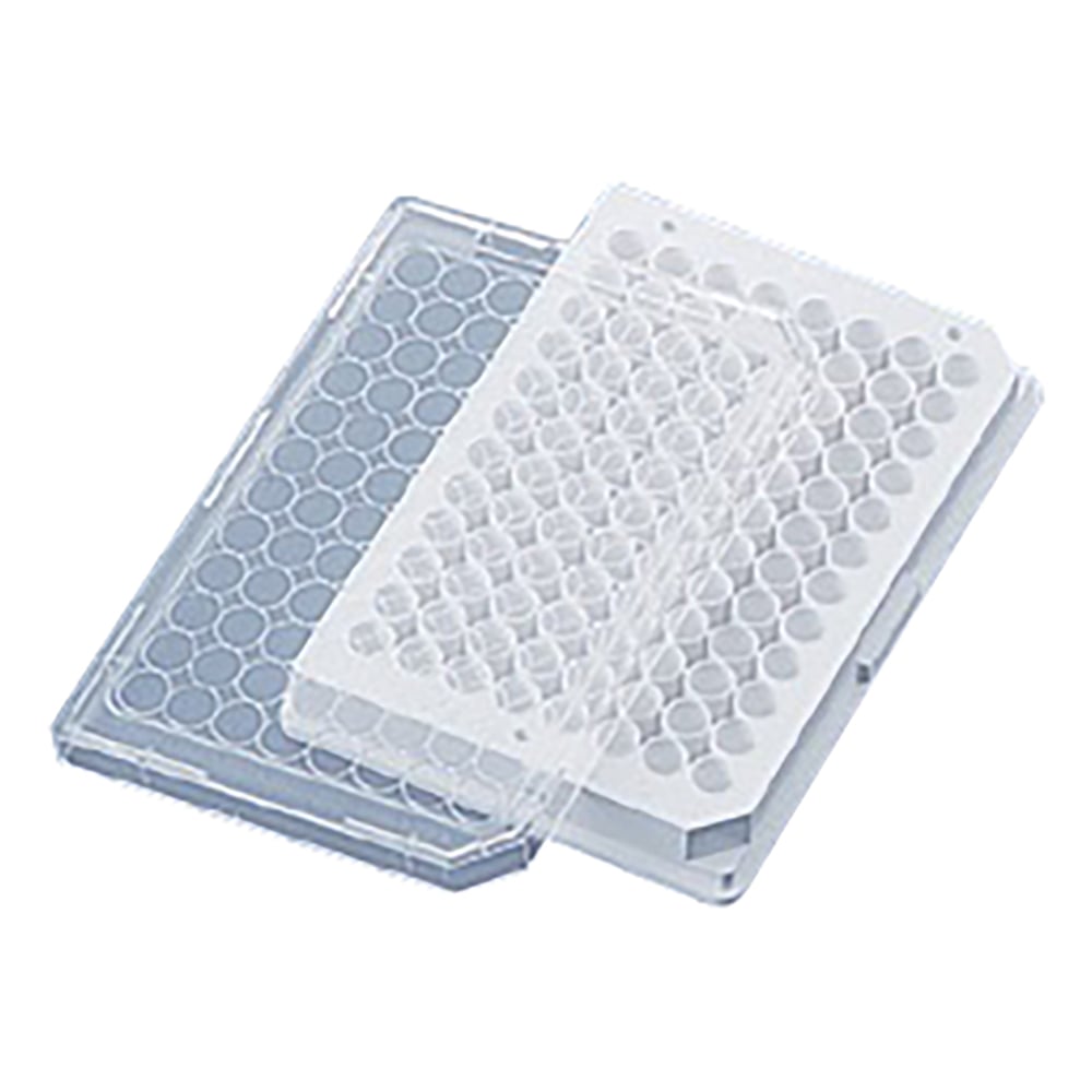 マイクロウェルプレート（96穴）・フタ付き 細胞培養処理 ホワイト 1箱（1枚×50袋入） 136101
