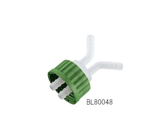 1-7395-03 ねじ口瓶用キャップ(軟質チューブ用・GL45用）2ポート 接続チューブ内径8～10mm BL80048