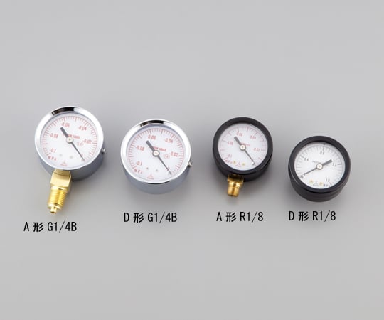 【校正対応】1-7512-04小型圧力計Ａ形φ５０Ｇ１／４Ｂ０．６【1個】(as1-1-7512-04)