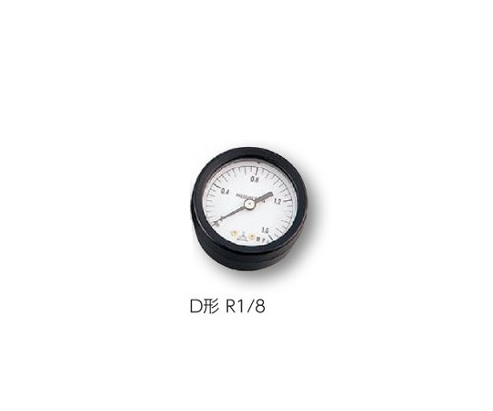1-7515-04 小型圧力計D形 φ40 R1／8 PA10-40DAM-R1_P0.6M 【AXEL